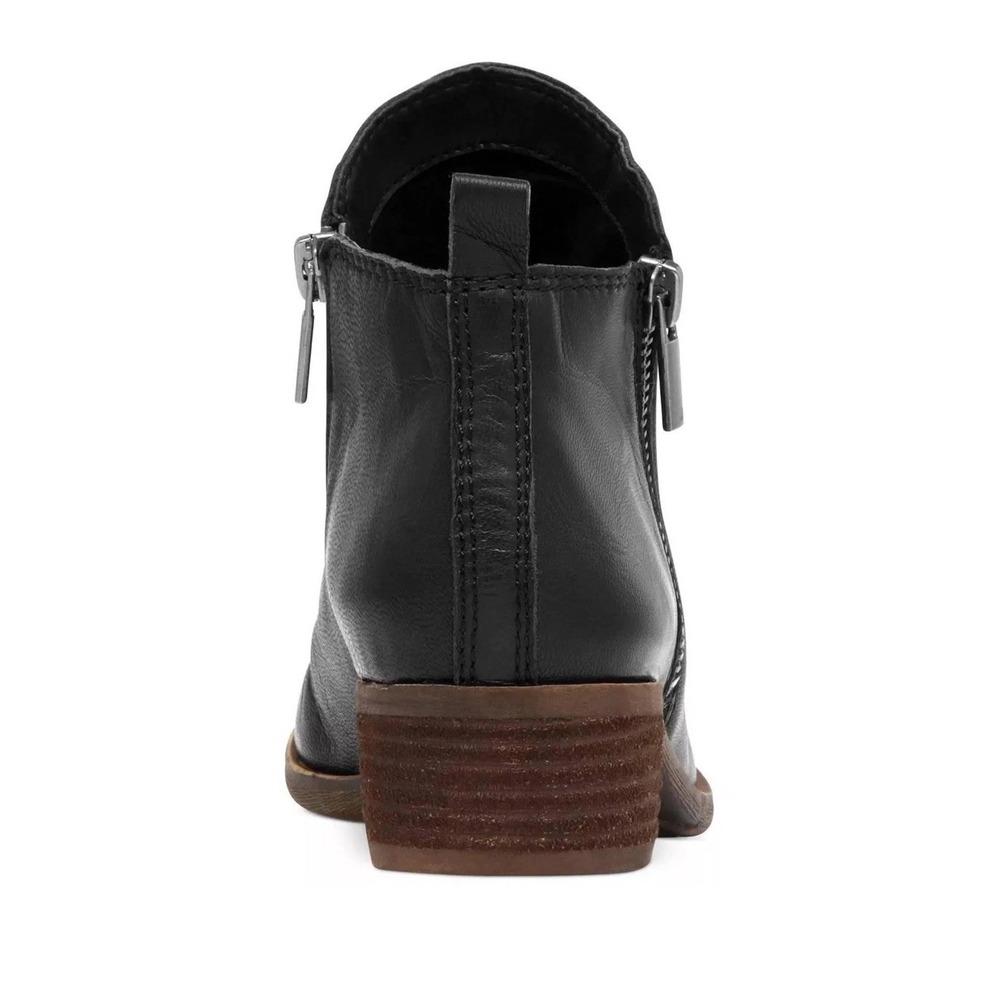 Lucky Brand Womens Ankle Boots 8.5M Basel Booties Black Soft Leather Side Zip - Picture 10 of 10
